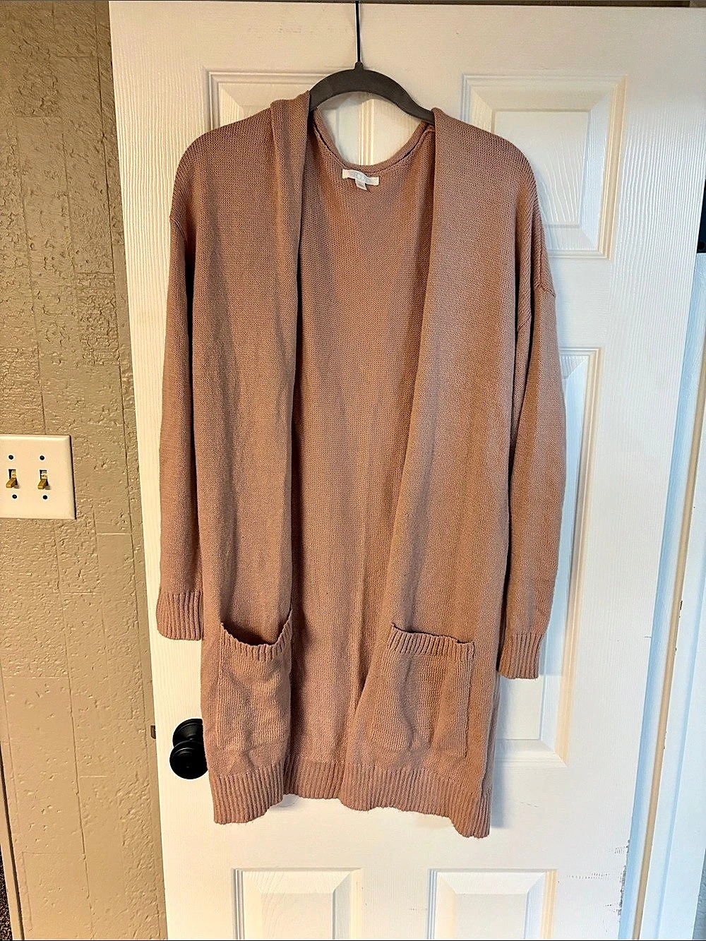 Abound Long Cardigan in Brown Size Small Like New